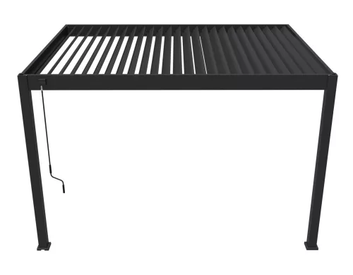 Rojaplast intro plus alumínium bioklimatikus pergola, falhoz rögzíthető 4 X 3 méteres - szürke antracit