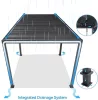 Rojaplast intro plus alumínium bioklimatikus pergola, falhoz rögzíthető 4 X 3 méteres - szürke antracit
