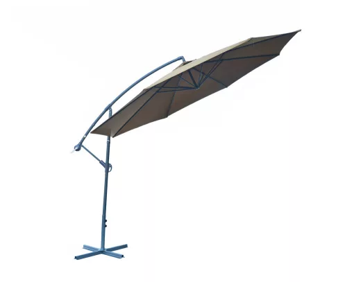 Rojaplast 8080 függő napernyő, hajtókarral - barna - ø 350 cm 