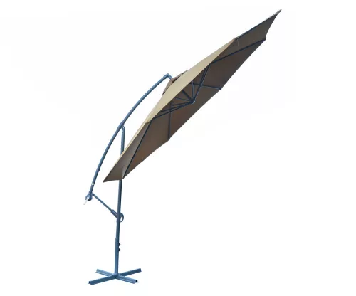 Rojaplast 8080 függő napernyő, hajtókarral - barna - ø 350 cm 