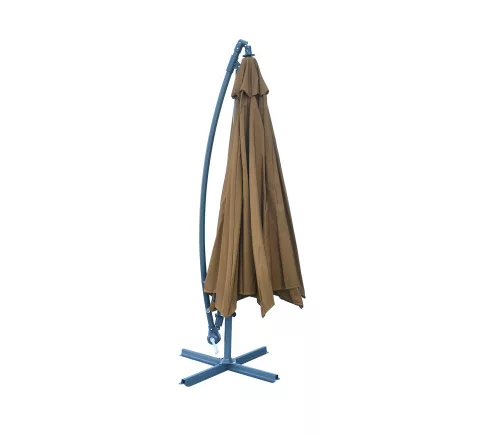 Rojaplast 8080 függő napernyő, hajtókarral - barna - ø 350 cm 