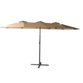   Rojaplast Double ZWU-307 napernyő, hajtókarral - bézs - 456 cm 