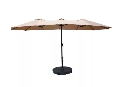 Rojaplast Double ZWU-307 napernyő, hajtókarral - bézs - 456 cm 