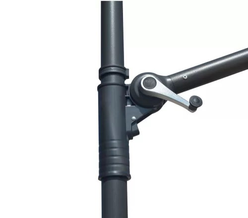 Rojaplast függő, alumínium napernyő talppal, szürke - ø 300 CM 