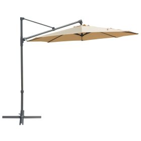   Rojaplast függő, alumínium napernyő, talppal, bézs - ø 300 CM