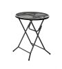 Rojaplast zwmt-60F fém kerti összecsukható körasztal - fekete