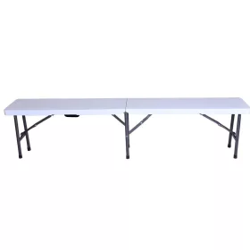   Rojaplast összecsukható, hordozható műanyag pad, 180 cm - fehér