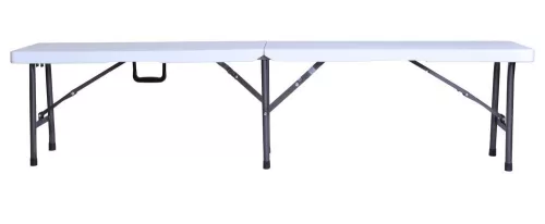 Rojaplast összecsukható, hordozható műanyag pad, 180 cm - fehér