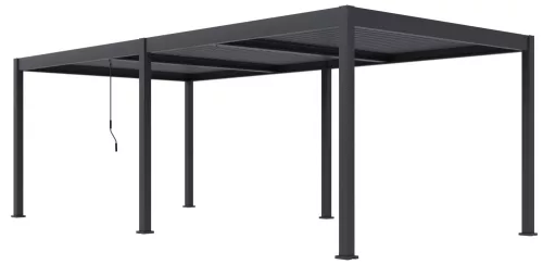 Rojaplast Intro Duo bioklimatikus alumínium pergola - szabadon álló - 7,2 x 3,6 méteres, szürke antracit