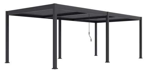 Rojaplast Intro Duo bioklimatikus alumínium pergola - szabadon álló - 7,2 x 3,6 méteres, szürke antracit