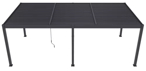 Rojaplast Intro Duo bioklimatikus alumínium pergola - szabadon álló - 7,2 x 3,6 méteres, szürke antracit