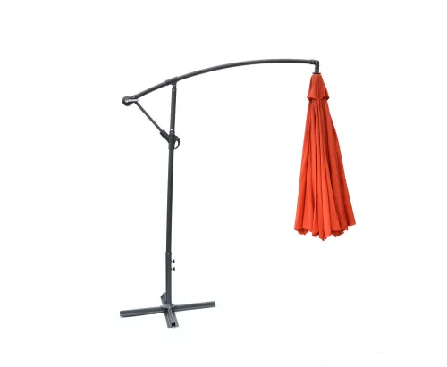 Rojaplast Exclusive függő napernyő hajtókarral, terrakotta - ø 300 cm 