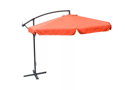 Rojaplast Exclusive függő napernyő hajtókarral, terrakotta - ø 300 cm 