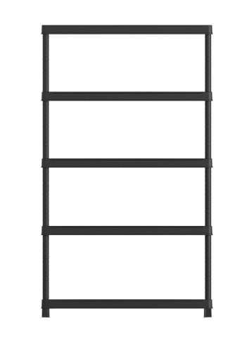 Keter Regál plus 120/5 műanyag 5 szintes tárolópolc - fekete