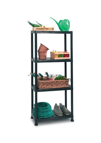 Keter Regál plus 60/4 műanyag 4 szintes tárolópolc - fekete