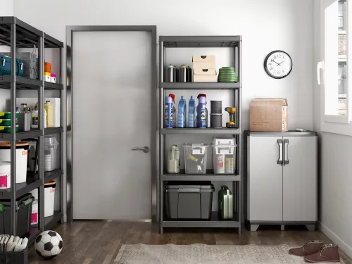 Keter Regál plus 80/5 műanyag 5 szintes tárolópolc - fekete