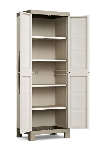 Keter Excellence high műanyag szekrény - bézs/barna