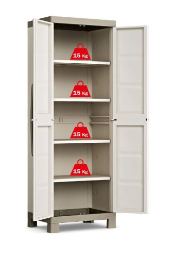 Keter Excellence high műanyag szekrény - bézs/barna