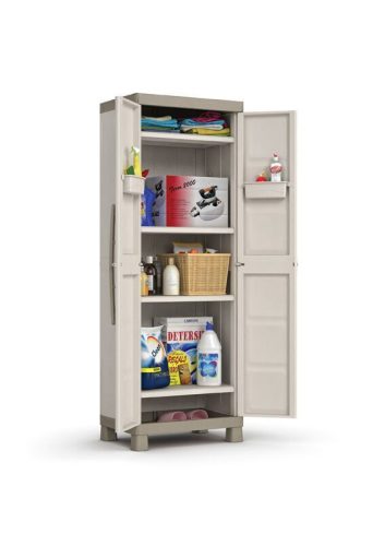 Keter Excellence high műanyag szekrény - bézs/barna