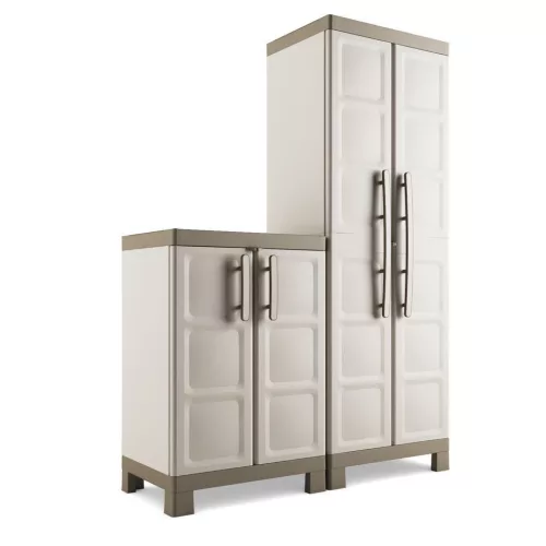 Keter Excellence high műanyag szekrény - bézs/barna