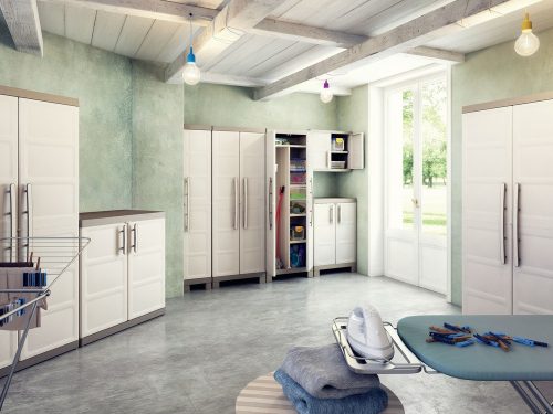 Keter Excellence high műanyag szekrény - bézs/barna