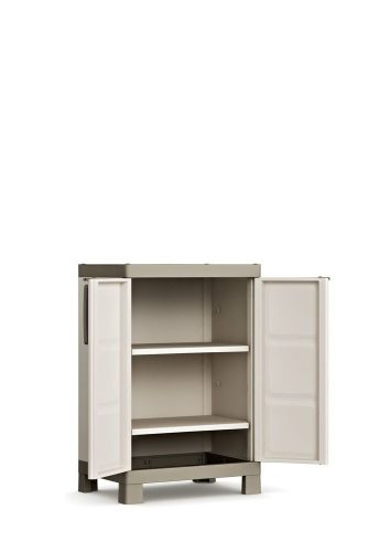 Keter Excellence low műanyag szekrény - bézs/barna