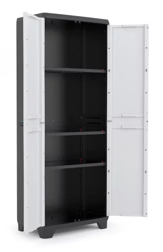 Keter Linear tall műanyag szekrény, világos szürke