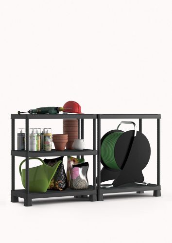 Keter Regál plus tribac 90/5 műanyag 5 szintes tárolópolc - fekete 