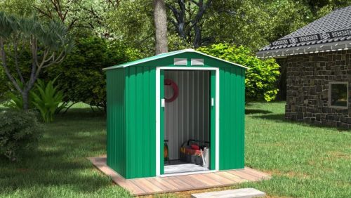 Rojaplast Archer "A" green fém kerti ház, tároló - 213 x 127 x 195 cm, zöld 