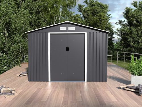 Rojaplast Archer "A" grey fém kerti ház, tároló - 213 x 127 x 195 cm, szürke 