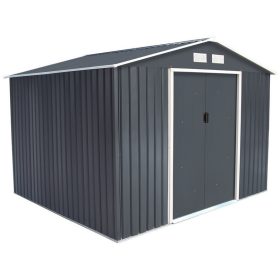   Rojaplast Archer "D" grey fém kerti ház, tároló - 277 x 255 x 202 cm, szürke 