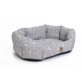 Petsy Max pamut kutyafekhely 50 cm, szürke/fehér mintás