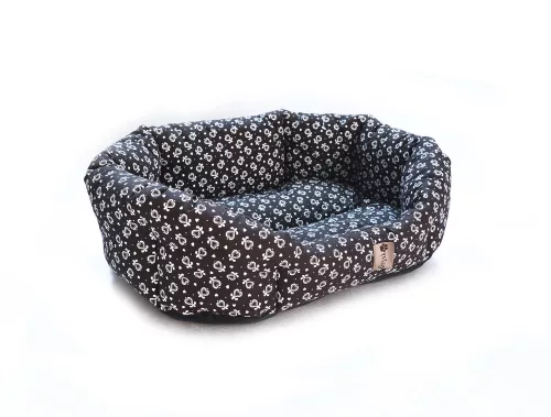 Petsy Lasky pamut kutyafekhely - barna-fehér mintás - 65 cm