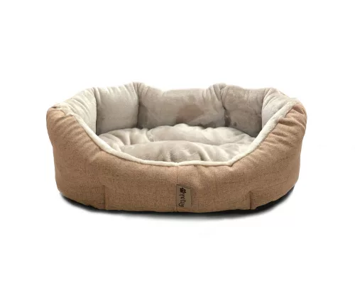 Petsy Ben puha gyapjú kutyafekhely - bézs-barna - 65 cm