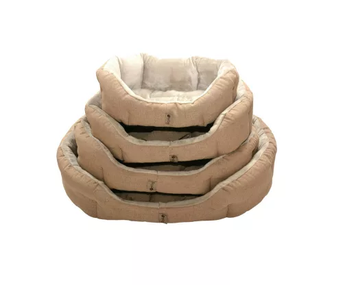 Petsy Ben puha gyapjú kutyafekhely - bézs-barna - 65 cm