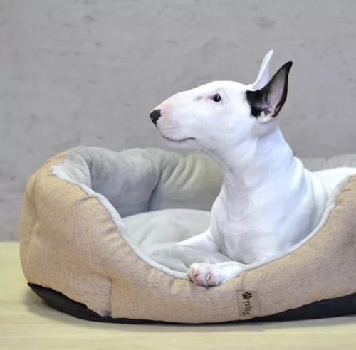 Petsy Ben puha gyapjú kutyafekhely - bézs-barna - 65 cm