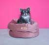 Petsy Royal basket kutya, macska bársonyos poliészter fekhely - pink - Ø 40 cm