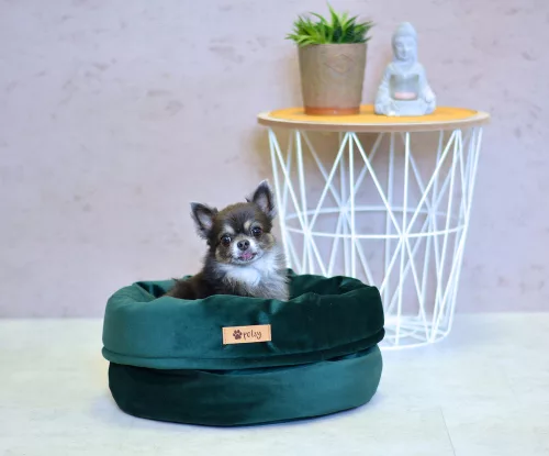 Petsy Royal basket kutya, macska bársonyos poliészter fekhely - pink - Ø 40 cm