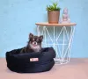 Petsy Royal basket kutya, macska bársonyos poliészter fekhely - kék - Ø 40 cm