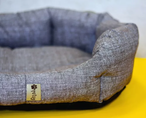 Petsy Bobík pamut kutyafekhely - barnás-szürke - 75 cm