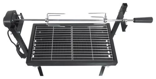 Faszén grill BARBECUE 60cm 230V motorral