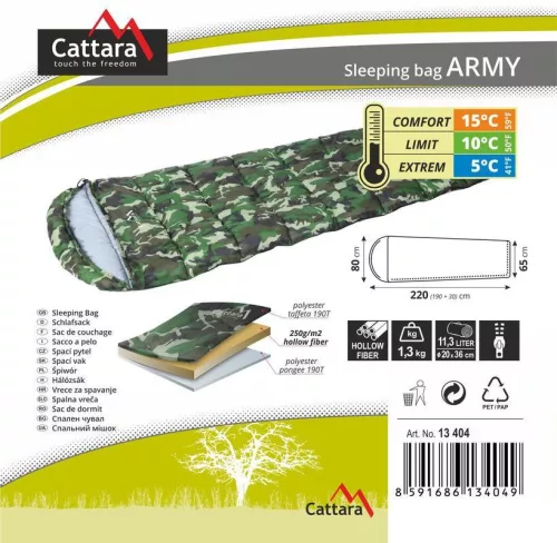 Hálózsák ARMY +5°C