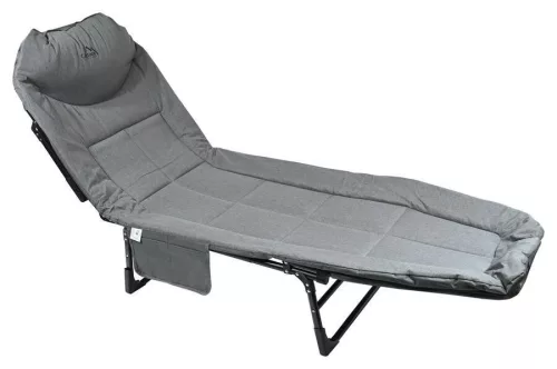 Összecsukható, állítható kemping nyugágy SOFA szürke 