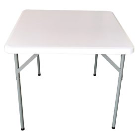   Rojaplast műanyag összecsukható kemping, vendéglátó asztal fém lábakkal, 86x86 cm
