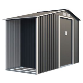   Rojaplast Luke "A" fém kerti ház, tároló szürke - 278 x 127 x 195 cm