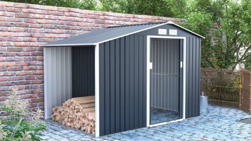 Rojaplast Luke "A-2" fém kerti ház, tároló szürke - 278 x 191 x 195 cm