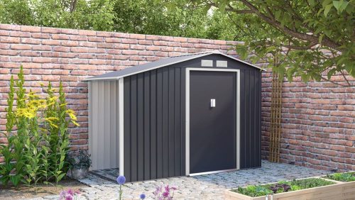 Rojaplast Luke "A" fém kerti ház, tároló szürke - 278 x 127 x 195 cm