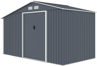 Rojaplast Luke "B" fém kerti ház, tároló szürke - 342 x 191 x 202 cm