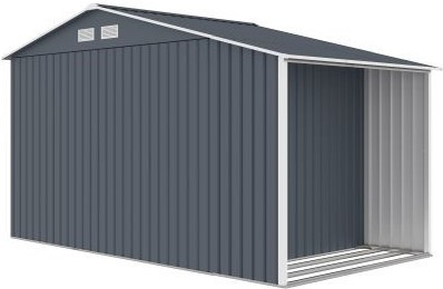 Rojaplast Luke "B" fém kerti ház, tároló szürke - 342 x 191 x 202 cm