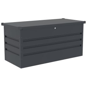   Rojaplast Max A fém kerti tároló doboz, 295 L - sötétszürke
